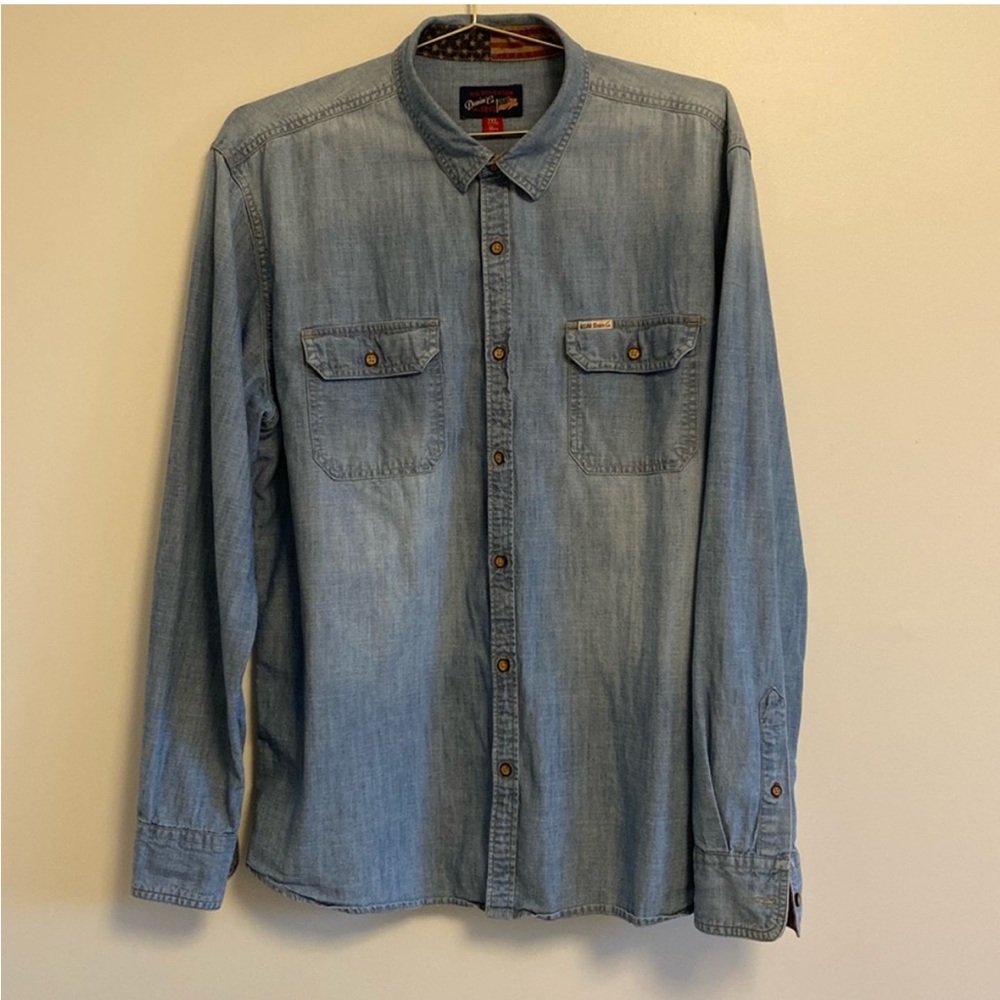 U.S. Polo Denim Stars and Stripes Button Down 🇺🇸 - Picture 3 of 10